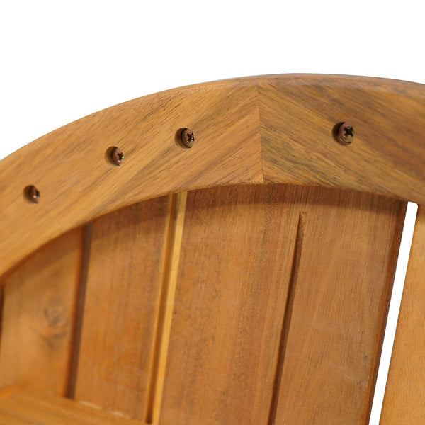 English Elm Christopher Knight Home® - Acacia Teak Round Outdoor Side Table with Slat Panel Top, Weather-Resistant Acacia Wood Design N776P286009T