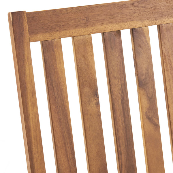 English Elm Christopher Knight Home® - MONTROSE Rocking Chair with Acacia Wood Frame and Water-Resistant Cushion for Cozy Outdoor Relaxation Teak 39.5 L x 28.25 W x 7 H 62389.00