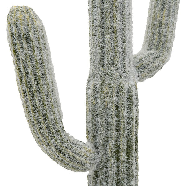 English Elm 8x5x24.5"H Lifelike Saguaro Cactus in Black Pot — Textured Two-Tone Artificial Plant for Low-Light Décor W2078P294239