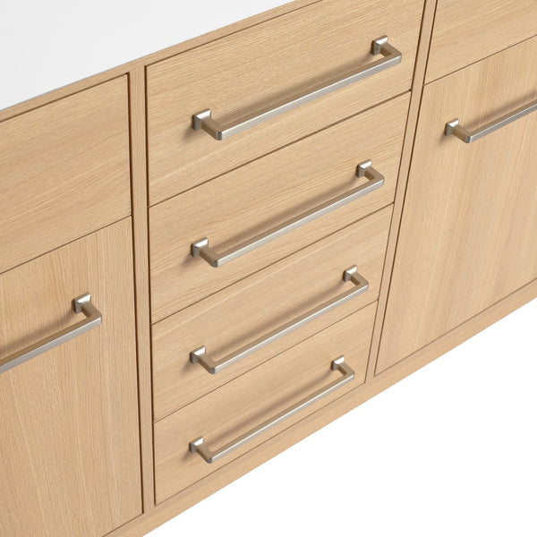 English Elm 72" Freestanding Bathroom Vanity with Double Resin Sink, Original Oak Finish, 4 Doors & 6 Drawers, Soft-Close W1972P315234
