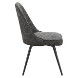 OSP Home Furnishings Penton Swivel Chair  - Set of 2 Charcoal