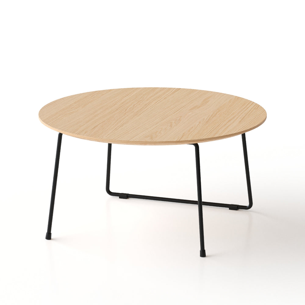 English Elm American Minimalist Round Coffee Table – Stylish Oak Accent For Small Apartments & Modern Living Rooms W3318P306499