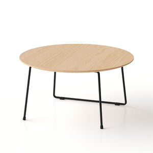 English Elm American Minimalist Round Coffee Table – Stylish Oak Accent For Small Apartments & Modern Living Rooms W3318P306499