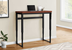 English Elm Computer Desk - 48" Adjustable Standing Desk With Cherry Laminate Top & Black Metal Frame For Home Office B2710P219891