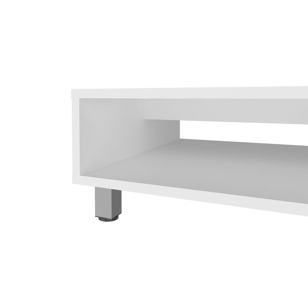 English Elm Avondale Modern Melamine Coffee Table with Durable Scratch-Resistant Surface and Open Storage Shelf White 28.3 L x 25.2 W x 2.8 H B128P244983