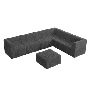 English Elm L Shape Modular Sectional Sofa - Versatile Compressed Couch For Modern Living, No Assembly Needed! W487S00270