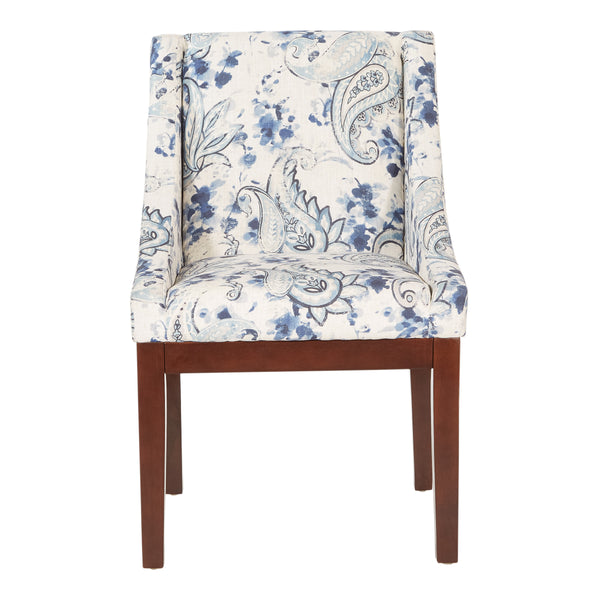 OSP Home Furnishings Monarch Dining Chair Paisley Blue