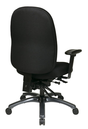 OSP Home Furnishings Multi-function Ergonomic High Back Office Chair with Lumbar Support and Titanium Base 8511-231