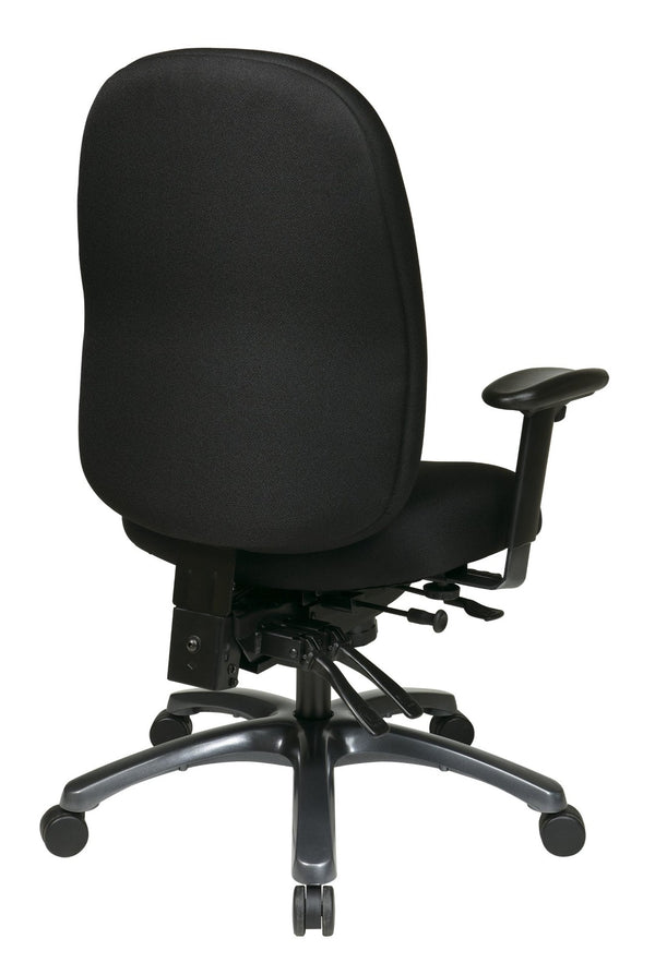 OSP Home Furnishings Multi-function Ergonomic High Back Office Chair with Lumbar Support and Titanium Base 8511-231