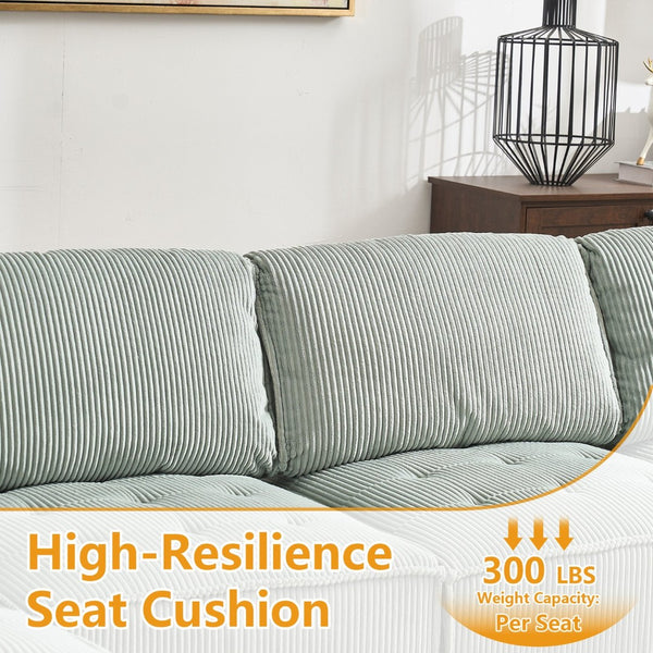 English Elm United Modular Sectional Sofa - U-Shaped Reversible Chaise Couch For Stylish Living & Comfort W1568S00152-GIGA