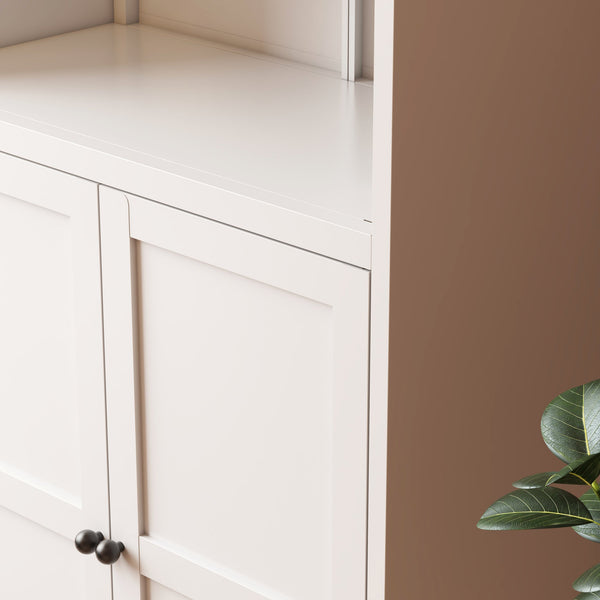 English Elm Metal Kitchen Pantry Cabinet - 72" Tall Heavy-Duty Stainless Steel Storage With Adjustable Shelves T2398P350188