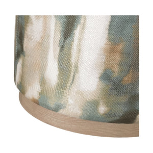 JLA Home Chapel Hill - Oval Accent Ottoman with Multi-Navy Textured Upholstery, Oak Base, Compact Versatile Seating for Modern Spaces Multi CH101-0017