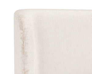 Sunpan Tierra Bed - Stylish Coastal-Inspired Design with Plush Headboard and Minted Copper Steel Legs King