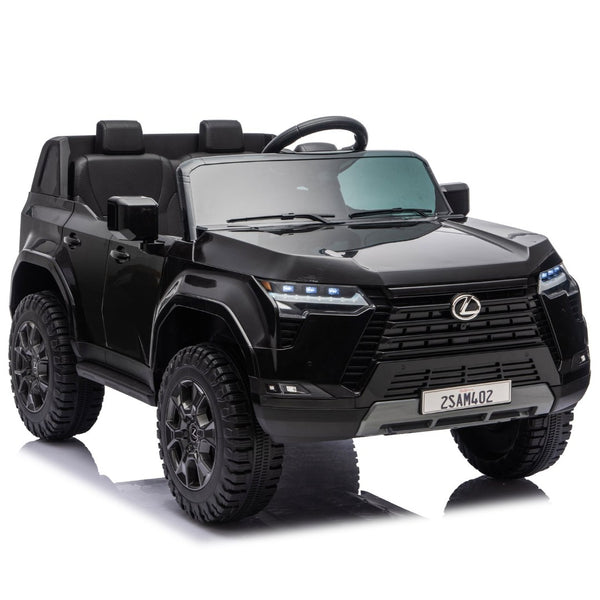 English Elm Lexus Gx550 Two Seat Kids Ride on with 24v Power Remote Control and Suspension Black W1578P416226
