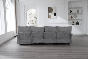 English Elm United U-Shaped Sectional Sofa 106" Cloud Couch - Comfy Chenille, Storage Ottoman, Usb Ports & Pillows W1568S00232-GIGA