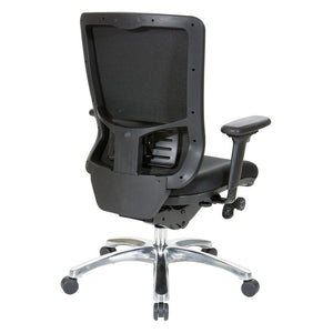 OSP Home Furnishings Mesh High Back Ergonomic Office Chair with Lumbar Support Padded Seat and Tilt Control 97720C-30