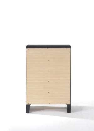 English Elm Ireland Eight-Drawer Dresser with Okume Veneer Top, Brushed Nickel Knobs and Durable Wood Frame Black 53 L x 35 W x 20 H B2726P256707