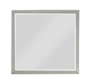 English Elm Sliverfluff Mirrored Frame with Champagne Finish Accent, Modern 31"x33" Wall Mirror with Acrylic Shine and Durable Wood Construction Champagne 40 L x 40 W x 3 H B2726P271965