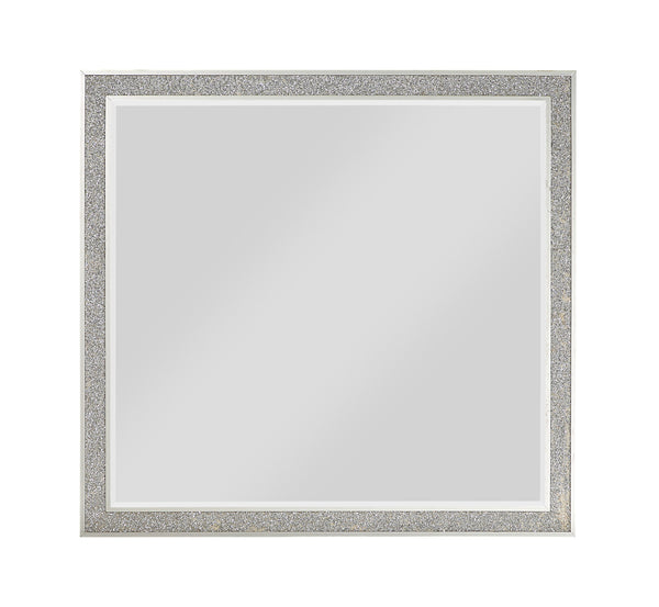 English Elm Sliverfluff Mirrored Frame with Champagne Finish Accent, Modern 31"x33" Wall Mirror with Acrylic Shine and Durable Wood Construction Champagne 40 L x 40 W x 3 H B2726P271965