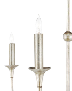 Currey & Company Nottaway Grande Champagne Chandelier - Elegant High Ceiling Fixture With Adjustable Length & Style Silver Wrought Iron 9000-1314-currey-company