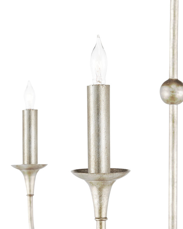 Currey & Company Nottaway Grande Champagne Chandelier - Elegant High Ceiling Fixture With Adjustable Length & Style Silver Wrought Iron 9000-1314-currey-company