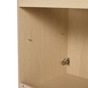 English Elm 36" Freestanding Bathroom Vanity with White Resin Sink, Soft-Close Doors, Adjustable Shelf, Modern Durable Finish W999P239161