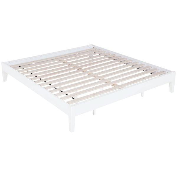 English Elm Hounslow White California King Platform Bed - Low-Profile Design For Modern Bedroom Elegance & Durability B062S01217