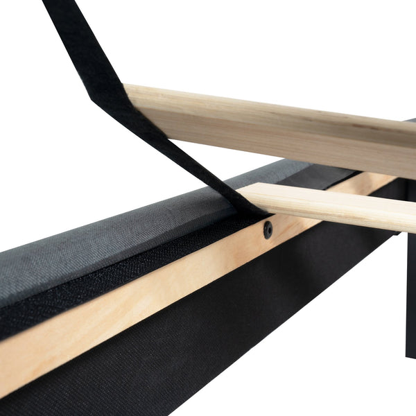 English Elm Queen Upholstered Platform Bed Frame with Button Tufted Linen Headboard, Wood Slats, 600lb Limit, Easy Assembly DARK GREY W311P195302