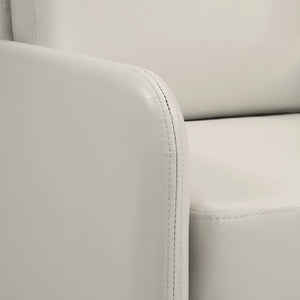 OSP Home Furnishings Lounge Faux Leather Loveseat with Chrome Legs for Modern Lobbies and Reception Areas SL5602-PD28