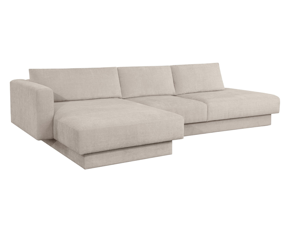 Sunpan Tecoma Contemporary Sofa Chaise - Stylish Low-Profile Design for Ultimate Comfort in Any Space Left Arm Facing