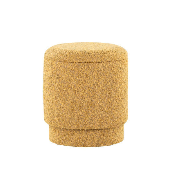 English Elm Ottoman Set Nesting Storage Cubes Upholstered in Rich Fabric for Modern Living Spaces Yellow B202P471504