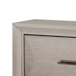 English Elm Transitional Solid Wood Nightstand with Dovetail Drawers and Felt Lining for Bedroom White Oak B2741P435294