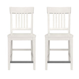 English Elm Wallace & Bay - Wallace & Bay  Haidel White Slat Back Counter Stools, Set Of 2