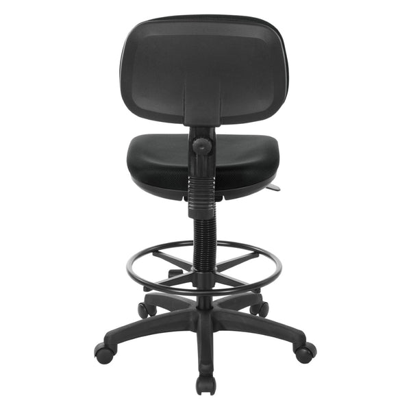 OSP Home Furnishings Sculptured Ergonomic Drafting Chair with Adjustable Footrest for Counter Height Workstations Jet DC517-297