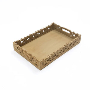 English Elm Rossmary Handcrafted Mango Wood Serving Tray - 18"x12" Brown Rustic Decor, Durable & Stylish B346P327293