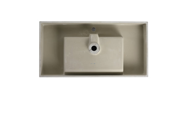 English Elm 36" Resin Basin Vanity Top Only White Resin Sink 41.7x24.4x14.6 Durable Modern Design for Baths W1972P186773