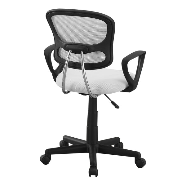 English Elm Office Juvenile Ergonomic Desk Chair with Breathable Mesh Back, Padded Seat, Swivel Mobility and Tilt Control White 23 L x 13 W x 22 H B2710P219667