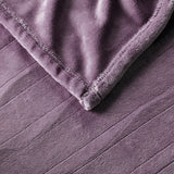 Serta Plush Heated Casual Throw ST54-0076 Purple