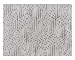 Sunpan Mazey Hand-Loomed Rug - Unique Hexagon Design by Skilled Artisans, Soft Viscose for Modern Elegance 9' X 12'