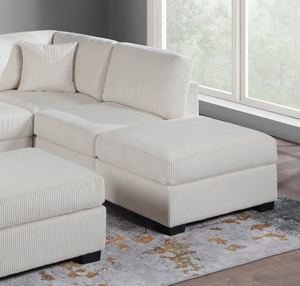 English Elm Contemporary 3-Piece Sectional Sofa Set in Ash Black Corduroy with RAF/LAF Chaise, Tufted Seats, Pillows - Stylish Low-Profile Design Beige 34 L x 26 W x 45 H B011S01768