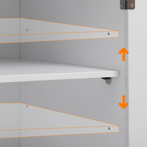 English Elm K&K 56.5" Kitchen Island with Drop Leaf, Embossed Vertical Stripe Barn Doors, Wheels & Charging Hub White N707P263094W