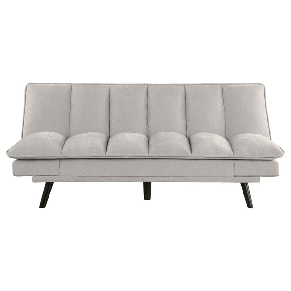 English Elm Fullerton Velvet Channel Tufted Convertible Sleeper Sofa with Splayed Legs for Studio Spaces B062P447777