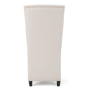 English Elm Christopher Knight Home® - DINING Chair with High Winged Back Upholstery, Plush Comfort, Tapered Birch Wood Legs, Modern Elegance Beige 59260.00BEI