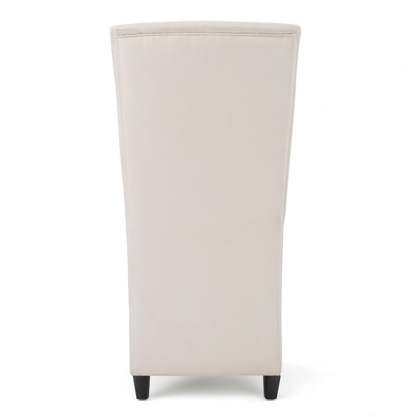 English Elm Christopher Knight Home® - DINING Chair with High Winged Back Upholstery, Plush Comfort, Tapered Birch Wood Legs, Modern Elegance Beige 59260.00BEI