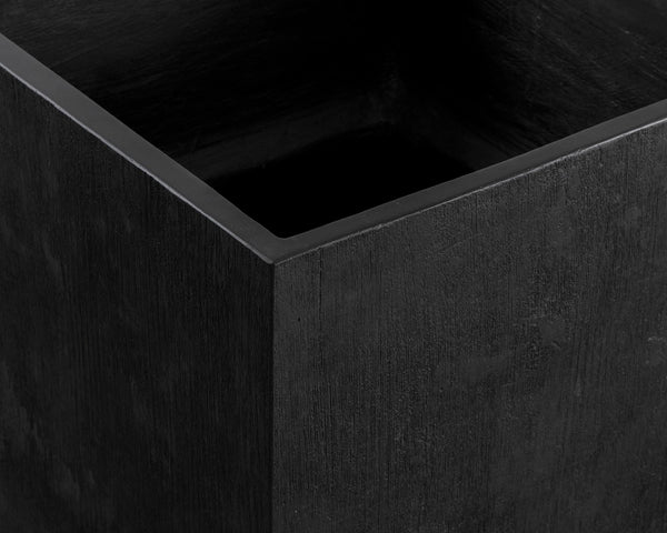 Sunpan TANSY Planter - Contemporary Square Design in Antique Bronze for Elegant Indoor and Outdoor Spaces Black 111135