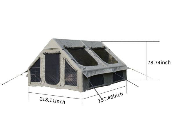 English Elm 9.8x13ft Inflatable Glamping Tent Oxford Fabric 4 Season Waterproof Family Cabin W640P244844