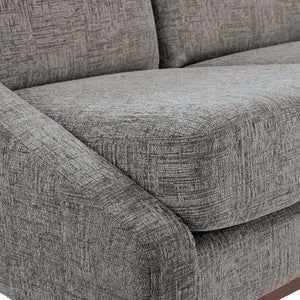 OSP Home Furnishings Mid-century Open Arm Loveseat with Solid Wood Legs and Plush Fiber Cushions Loveseat Charcoal SL4422R-MC4