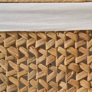 English Elm Judas Handcrafted Water Hyacinth Rectangular Laundry Hamper - Stylish Storage For Any Room! B093P401323