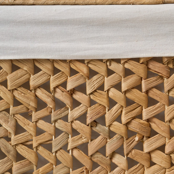 English Elm Judas Handcrafted Water Hyacinth Rectangular Laundry Hamper - Stylish Storage For Any Room! B093P401323