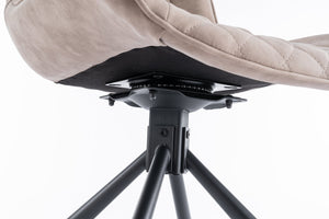 English Elm Mid-Century Modern Tufted Swivel Accent Chairs, Set Of 2 - Stylish Upholstered Dining Room Seating T3903P405988